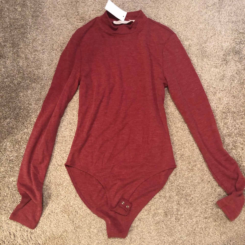 NWT Mock Neck Red Bodysuit